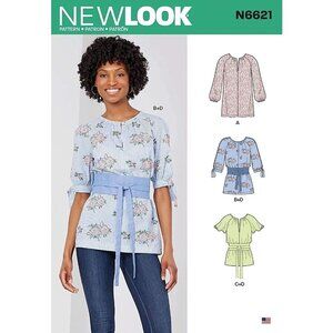 New Look Sewing Pattern 6621 10088‎ Misses Top Tunic Size 8-20
